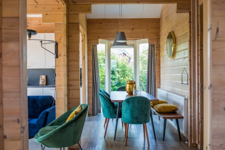 Eethoek terras Villabungalow whirlpool Tjermelan Terschelling