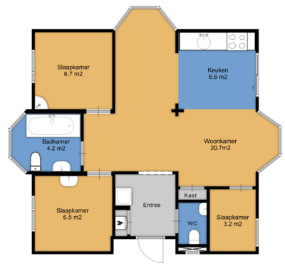 Plattegrond villabungalow